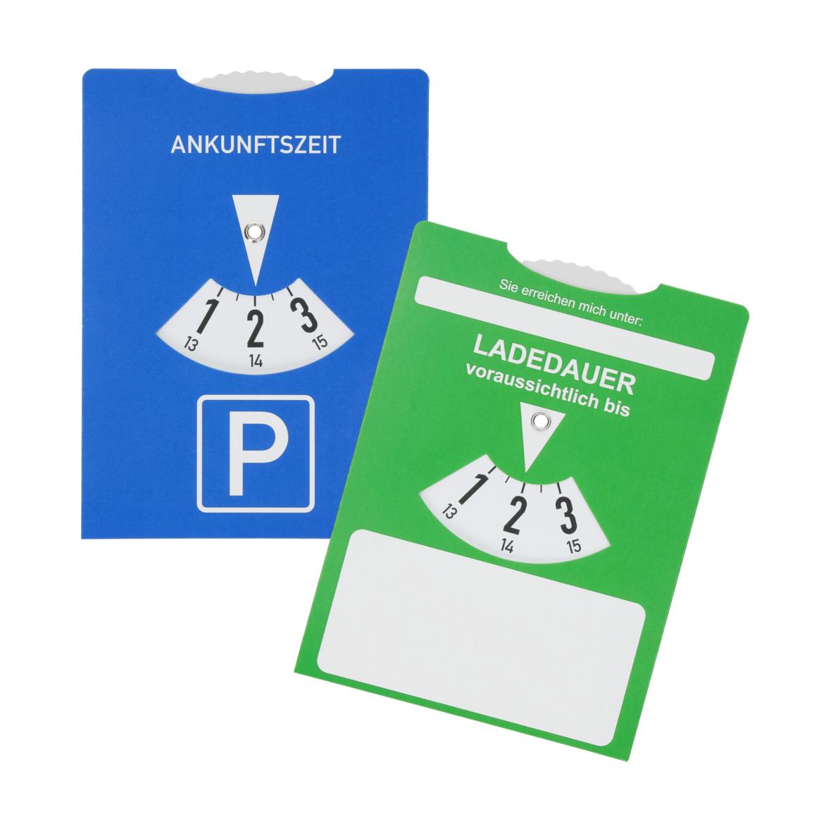 Cardboard parking disk E-Mobility, blue/green-01905503-00000