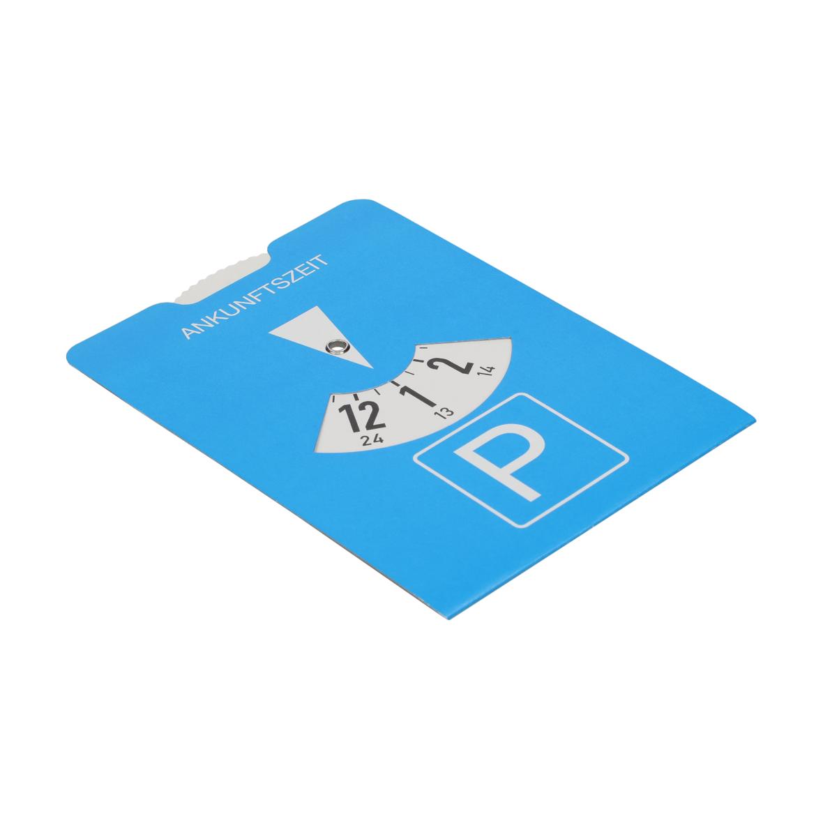 Cardboard parking disk Travel calculator, blue-05401003-10000