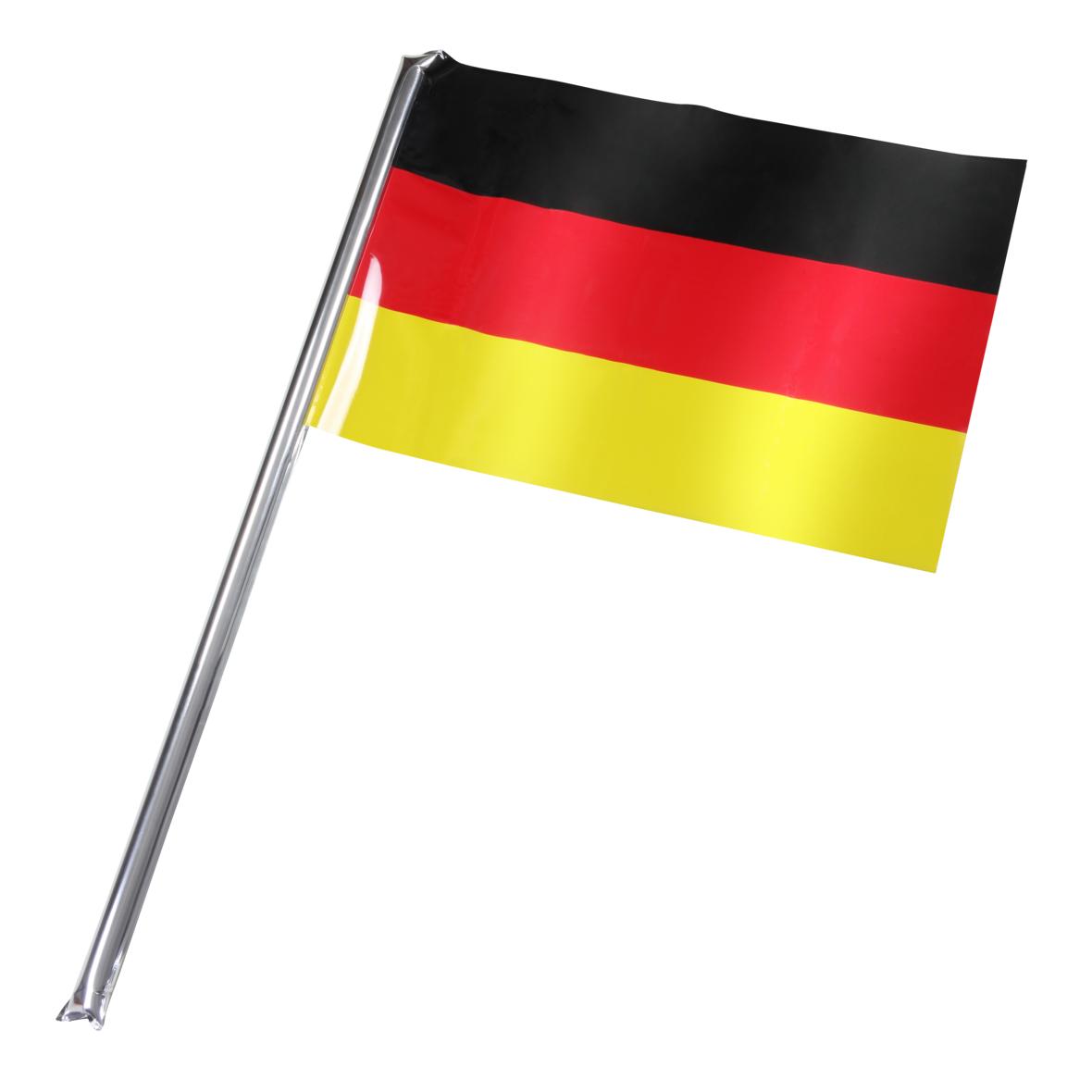 Klein Deutschland Flagge Mit Stab,20 Stück Mini Fahnen Deutschland  Fanartikel Kleine Hände Flaggen(14x21cm) : : Garten