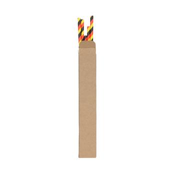 Pack of 11 paper fan straws "German flag"