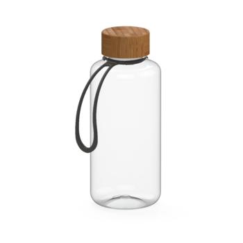 Drink bottle "Natural" clear-transparent incl. strap, 1.0 l