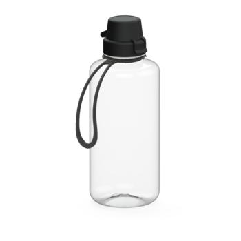 Drink bottle "School" clear-transparent incl. strap, 1.0 l