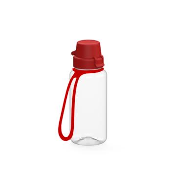 Drink bottle "School" clear-transparent incl. strap, 0.4 l