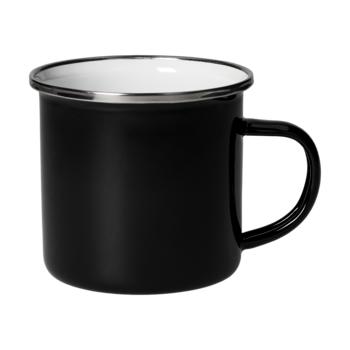 Enamel cup "Cozy", black