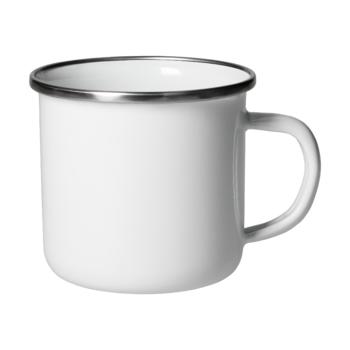 Enamel cup "Cozy", white