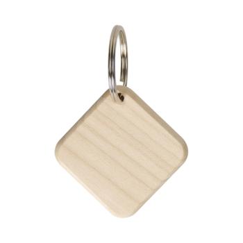Square wooden key ring "Maple"