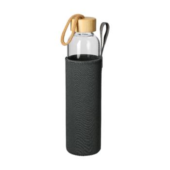 Glass bottle with sleeve "Bamboo" 0,65 l