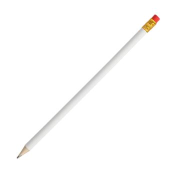 Bleistift "White" mit Radiergummi
