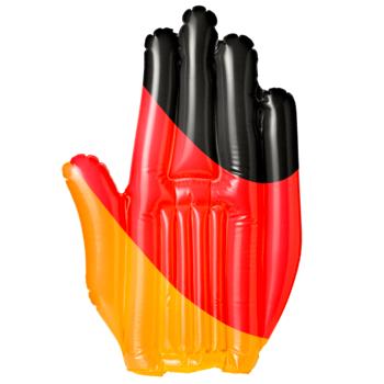 Main gonflable "Allemagne" pour faire des signes.