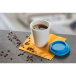 Kelímek na kávu "Premium" malý, upcycling, Bílá/Oceánská modř