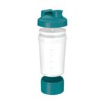 Shaker "Protein" Pro s přihrádkou, Transparentní/Bílá