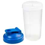 Shaker "Protein", 0,6 l, Modrozelená/Průsvitná šedá