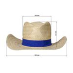 Slaměný klobouk "Texas", Přírodní/Červená