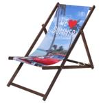 Plážová židle "Chillout", Přírodní/Bílá